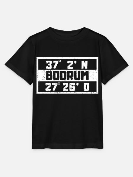 Bodrum Koordinaten Türkei Urlaub Idee - Stanley/Stella T-shirt MINI CREATOR til børn - sort