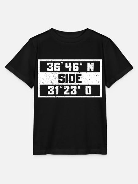 Side Koordinaten Türkei Urlaub Idee - Stanley/Stella T-shirt MINI CREATOR til børn - sort