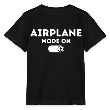 Airplane mode on - T-shirt bio MINI CREATOR Stanley/Stella Enfant - noir - Devant - Mikhail (115cm)