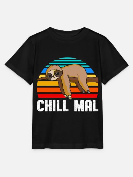 Chill mal Faultier - Stanley/Stella Kinder T-Shirt MINI CREATOR - Schwarz
