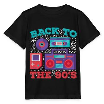 90s 90s - Stanley/Stella MINI CREATOR Kids’ T-Shirt - black - Front - Mikhail (115cm)