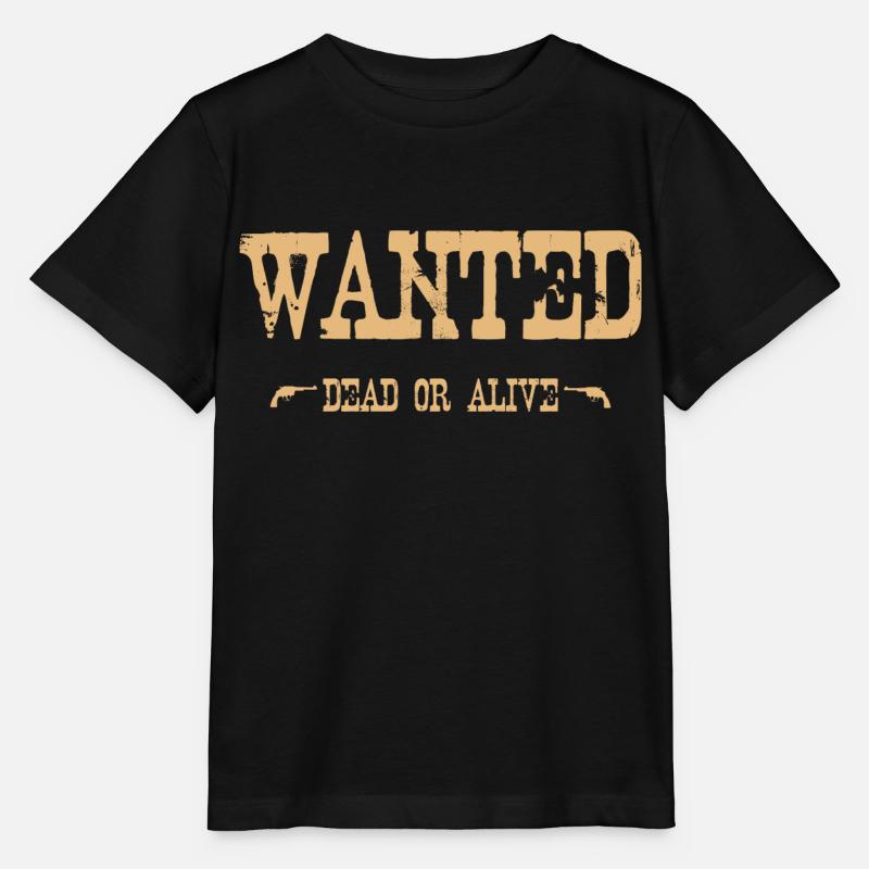 Wanted - Dead or alive - T-shirt bio MINI CREATOR Stanley/Stella Enfant - noir