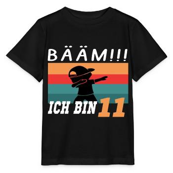 11.Geburtstag Bääm Ich Bin 11 Jahre Geburtstag - Stanley/Stella Kinder T-Shirt MINI CREATOR  - Schwarz - Vorne - Mikhail (115cm)