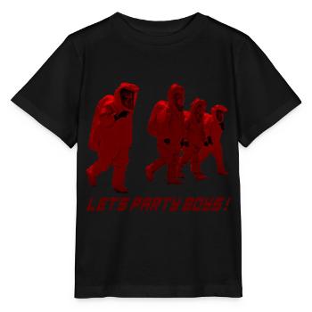 Hazmat Dance Lets party boys - Stanley/Stella Kinder T-Shirt MINI CREATOR  - Schwarz - Vorne - Mikhail (115cm)