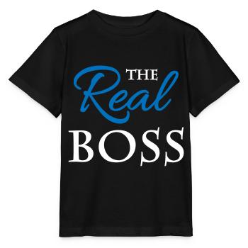 The real boss - Stanley/Stella Kinder T-Shirt MINI CREATOR  - Schwarz - Vorne - Mikhail (115cm)