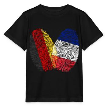 Fingerabdruck Franzose Frankreich - Stanley/Stella Kinder T-Shirt MINI CREATOR  - Schwarz - Vorne - Mikhail (115cm)