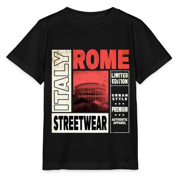 Rome Rome Italy City Skyline Home Love Holiday - Stanley/Stella MINI CREATOR Kids’ T-Shirt - black - Front - Mikhail (115cm)