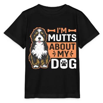 I Am Mutts About Dog Australian Shepherd - Stanley/Stella MINI CREATOR Kids’ T-Shirt - black - Front - Mikhail (115cm)