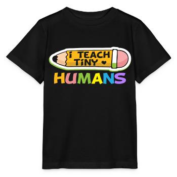 I teach tiny Humans - Stanley/Stella MINI CREATOR Kids’ T-Shirt - black - Front - Mikhail (115cm)