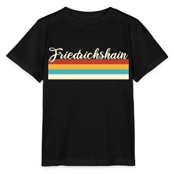 Friedrichshain - Berlin - Retro - Vintage - Balken - Stanley/Stella Kinder T-Shirt MINI CREATOR  - Schwarz - Vorne - Mikhail (115cm)