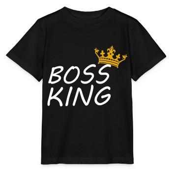 Boss King Cadeau Hommes Roi - T-shirt bio MINI CREATOR Stanley/Stella Enfant - noir - Devant - Mikhail (115cm)