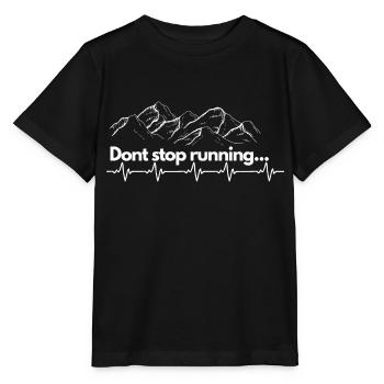 Don't stop running... (heartbeat) - Stanley/Stella MINI CREATOR Kids’ T-Shirt - black - Front - Mikhail (115cm)