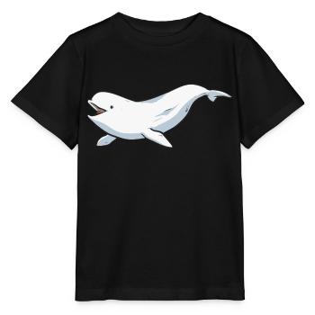 Weißwal Beluga Wal - Stanley/Stella Kinder T-Shirt MINI CREATOR  - Schwarz - Vorne - Mikhail (115cm)