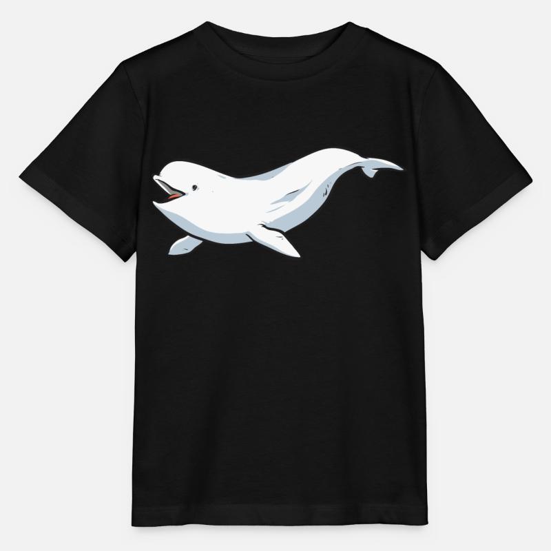 Baleine blanche Béluga - T-shirt bio MINI CREATOR Stanley/Stella Enfant - noir