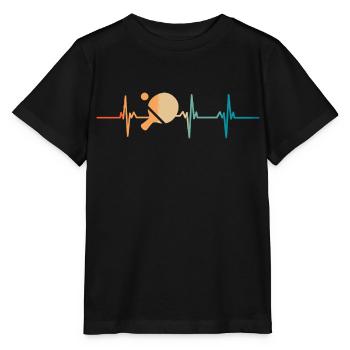 Heartbeat Ping Pong - Stanley/Stella MINI CREATOR Kids’ T-Shirt - black - Front - Mikhail (115cm)