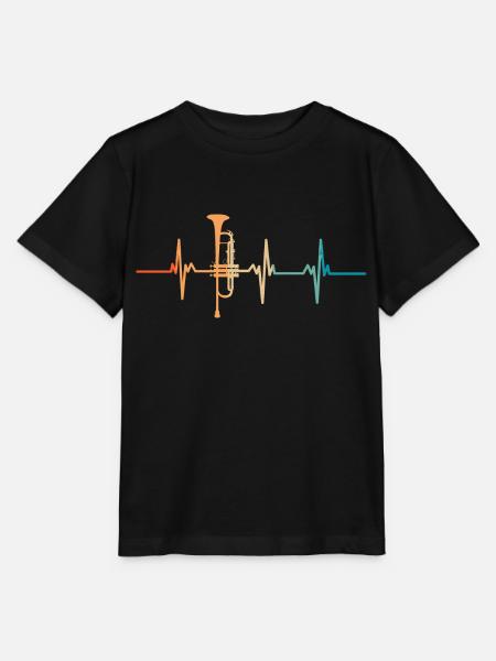 Trompeten-Herzschlag - Stanley/Stella Kinder T-Shirt MINI CREATOR  - Schwarz