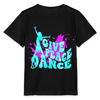 Give Peace a Dance Ballet and Dance Gift - Stanley/Stella MINI CREATOR Kids’ T-Shirt - black - Front - Mikhail (115cm)