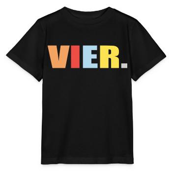 4. Geburtstag Geschenk B-day - Stanley/Stella Kinder T-Shirt MINI CREATOR  - Schwarz - Vorne - Mikhail (115cm)