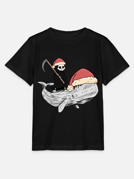 Whale Whale Death Fantasy Dark Ocean Fish Fish - Stanley/Stella MINI CREATOR Kids’ T-Shirt - black