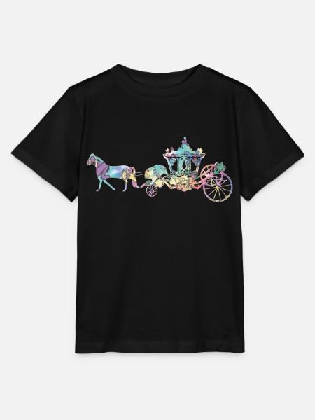 Silhouette der Kutsche - Stanley/Stella Kinder T-Shirt MINI CREATOR - Schwarz