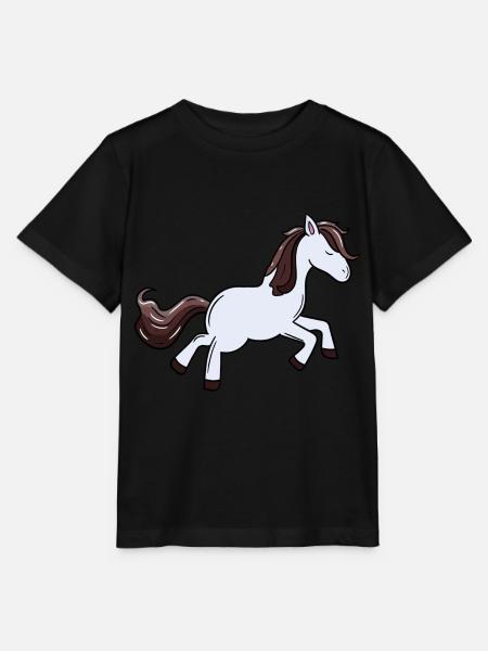 Pony Cavallo Ross Gallia Bambini Ragazze Pony Farm - Maglietta per bambini MINI CREATOR di Stanley/Stella - nero
