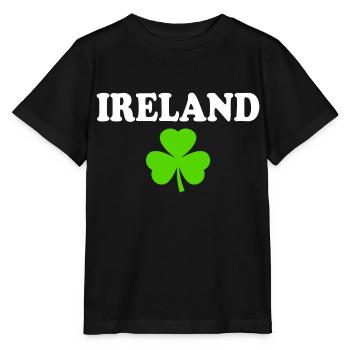 Trèfle d’Irlande - T-shirt bio MINI CREATOR Stanley/Stella Enfant - noir - Devant - Mikhail (115cm)