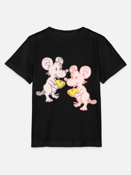Kind Kinder Mäuse Maus Käse Nager Nagetiere - Stanley/Stella Kinder T-Shirt MINI CREATOR  - Schwarz