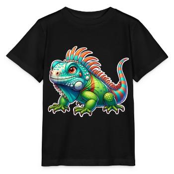 Iguana - Stanley/Stella MINI CREATOR Kids’ T-Shirt - black - Front - Mikhail (115cm)