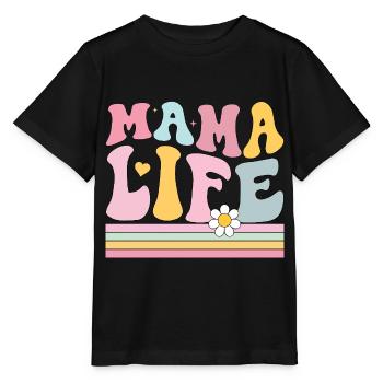 Mama Life - Stanley/Stella MINI CREATOR Kids’ T-Shirt - black - Front - Mikhail (115cm)