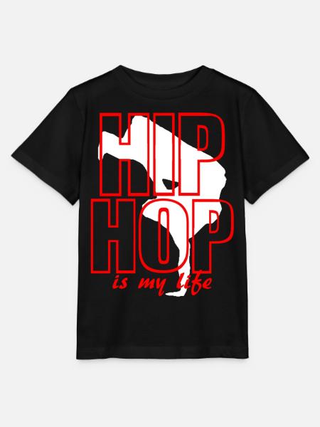 hip hop is my life - T-shirt bio MINI CREATOR Stanley/Stella Enfant - noir