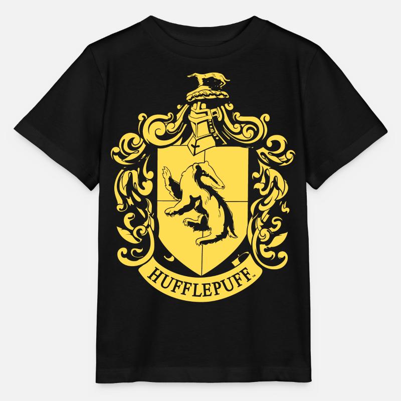 Harry Potter Emblème Hufflepuff - T-shirt bio MINI CREATOR Stanley/Stella Enfant - noir