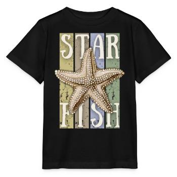 Starfish, Vintage Retro Starfish Starfish Starfish - Stanley/Stella MINI CREATOR Kids’ T-Shirt - black - Front - Mikhail (115cm)