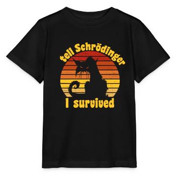 schrödinger's cat - Stanley/Stella MINI CREATOR Kids’ T-Shirt - black - Front - Mikhail (115cm)