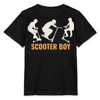 Stunt Scooter Boy Freestyle Scootering Riding - Stanley/Stella MINI CREATOR Kids’ T-Shirt - black - Front - Mikhail (115cm)