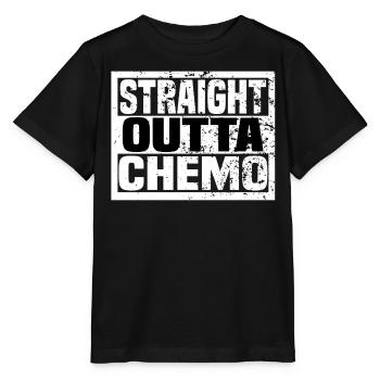straight outta chemo - Stanley/Stella MINI CREATOR Kids’ T-Shirt - black - Front - Mikhail (115cm)