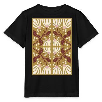 Art Nouveau, Arts & Crafts, Esthétique, Vintage-1900 - T-shirt bio MINI CREATOR Stanley/Stella Enfant - noir - Devant - Mikhail (115cm)