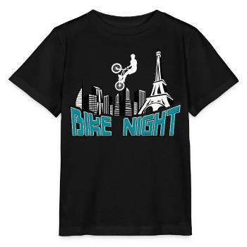 Bike night in Paris - Stanley/Stella MINI CREATOR Kids’ T-Shirt - black - Front - Mikhail (115cm)