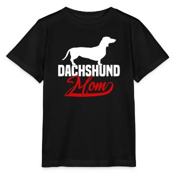 Dachshund mom - Stanley/Stella MINI CREATOR Kids’ T-Shirt - black - Front - Mikhail (115cm)