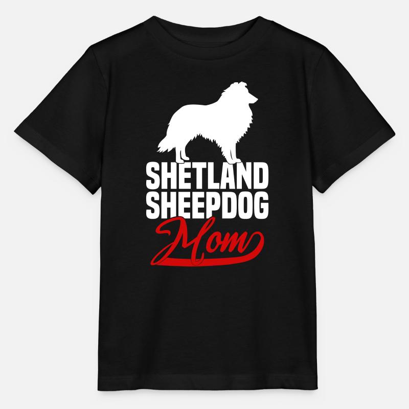 Shetland Sheepdog Sheltie Maman - T-shirt bio MINI CREATOR Stanley/Stella Enfant - noir