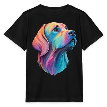 Labrador Hund - Liebevoller Vierbeiner Design - Stanley/Stella Kinder T-Shirt MINI CREATOR  - Schwarz - Vorne - Mikhail (115cm)
