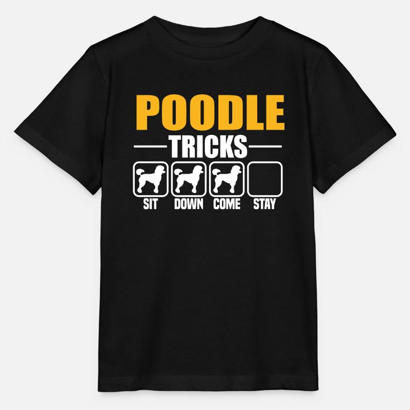 Poodle Tricks - Stanley/Stella MINI CREATOR Kids’ T-Shirt - black