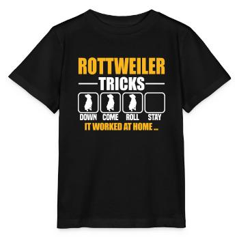 Rottweiler Tricks - Stanley/Stella Kinder T-Shirt MINI CREATOR  - Schwarz - Vorne - Mikhail (115cm)