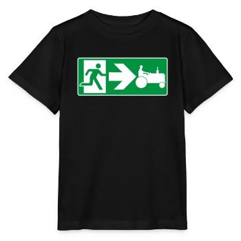 Conducteur de tracteur de sortie de secours - T-shirt bio MINI CREATOR Stanley/Stella Enfant - noir - Devant - Mikhail (115cm)