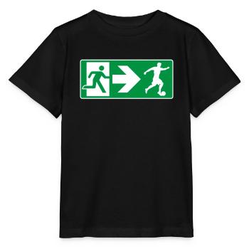 Notausgang Fußball Fußballspieler - Stanley/Stella Kinder T-Shirt MINI CREATOR  - Schwarz - Vorne - Mikhail (115cm)
