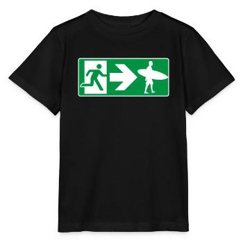 Notausgang Surfen Surfer - Stanley/Stella Kinder T-Shirt MINI CREATOR  - Schwarz - Vorne - Mikhail (115cm)