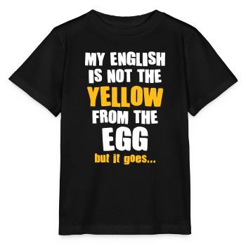 Mon anglais n’est pas le jaune de l’œuf Denglish - T-shirt bio MINI CREATOR Stanley/Stella Enfant - noir - Devant - Mikhail (115cm)