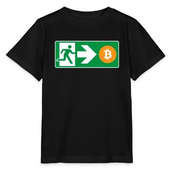 Emergency Exit Bitcoin Bitcoiner - Stanley/Stella MINI CREATOR Kids’ T-Shirt - black - Front - Mikhail (115cm)