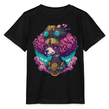 Steampunk Pudel Hund Viktorianischer Hunde Stil - Stanley/Stella Kinder T-Shirt MINI CREATOR  - Schwarz - Vorne - Mikhail (115cm)