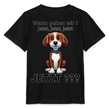 Süsser Hund - Stanley/Stella Kinder T-Shirt MINI CREATOR  - Schwarz - Vorne - Mikhail (115cm)
