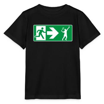 Sortie de secours Badminton - T-shirt bio MINI CREATOR Stanley/Stella Enfant - noir - Devant - Mikhail (115cm)